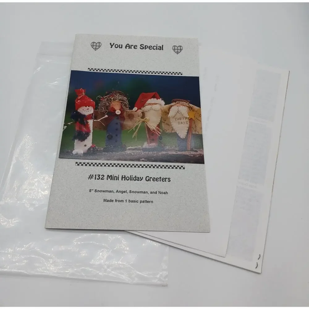 You Are Special #132 Mini Holiday Greeters Christmas Angel Snowman Santa Pattern